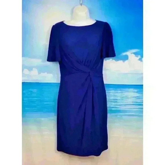 RALPH LAUREN Womans BLUE Dress (Green Tag) Fitted STRETCH Lined size 4 - Picture 3 of 6